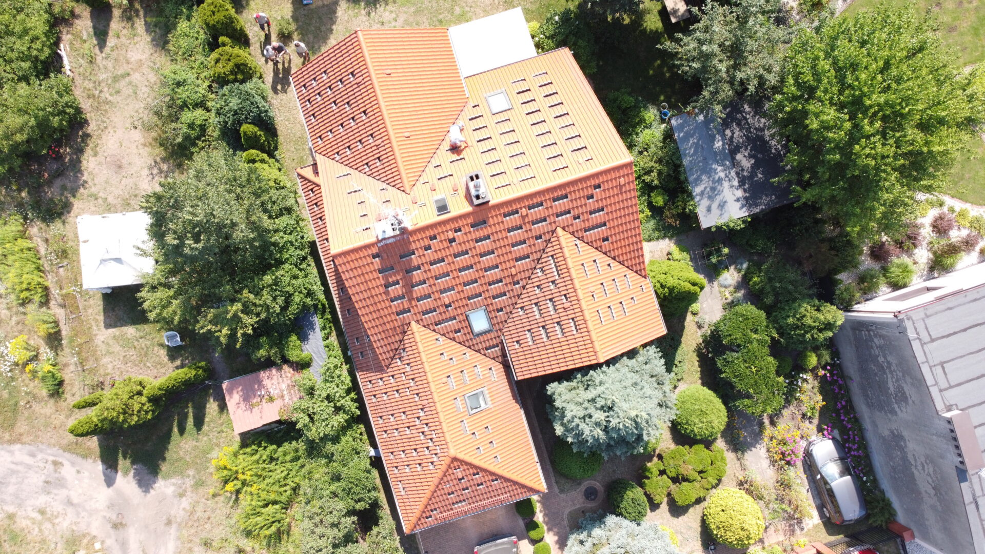 Termowizja z drona naprawa dachu Lubliniec
